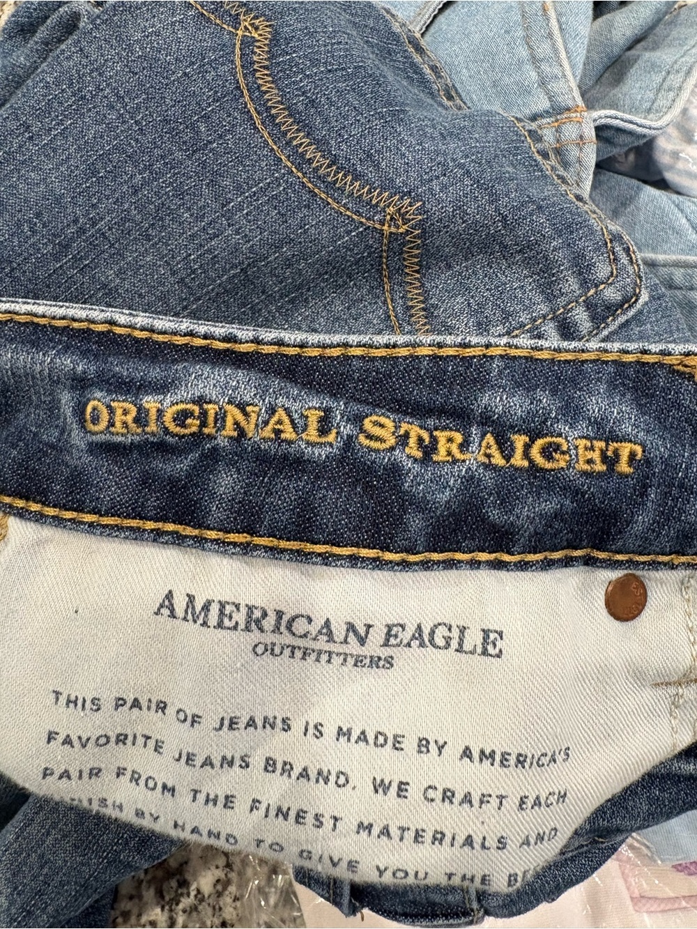 American Eagle Outfitters Men's Medium Blue Straight Jeans - Picture 5 of 5